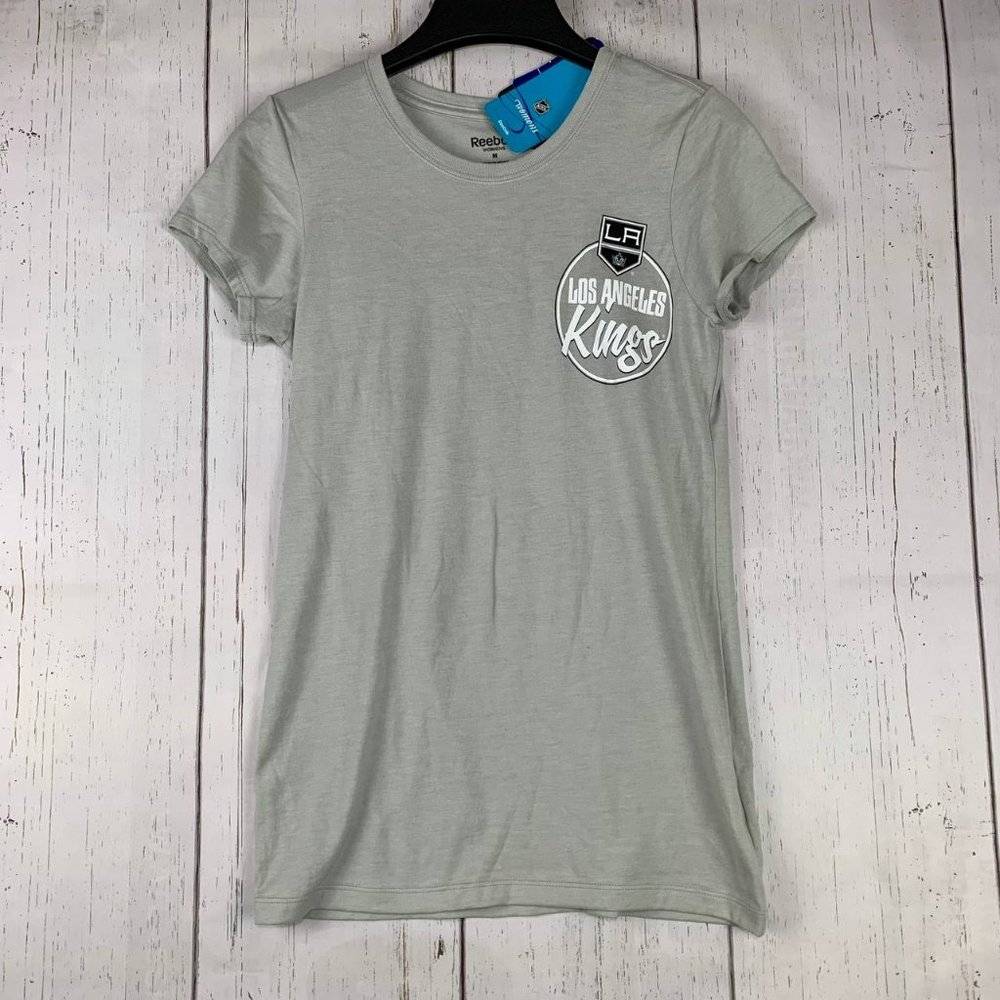 Los Angeles Kings Daughty 8 NHL Medium Reebok Casual T-Shirt Gray New Women